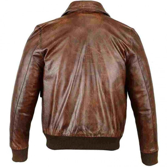 A2 Airforce Aviator Leather Bomber Jacket