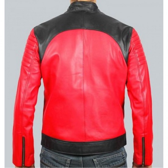 Andrew Mens Vintage Leather Biker Jacket