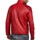 Billy Baston Captain Marvel Shazam Logo Leather Jacket