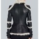 Classic Black Leather Shearling Biker Jacket