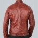 Idaho Mens Brown Leather Moto Jacket