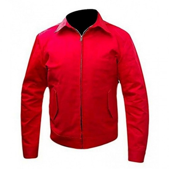 James Dean Rebel Without a Cause Jim Stark Mens Red Cordura Jacket