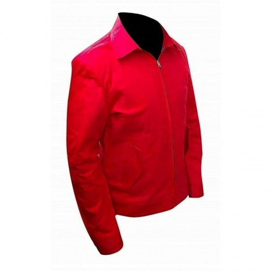 James Dean Rebel Without a Cause Jim Stark Mens Red Cordura Jacket