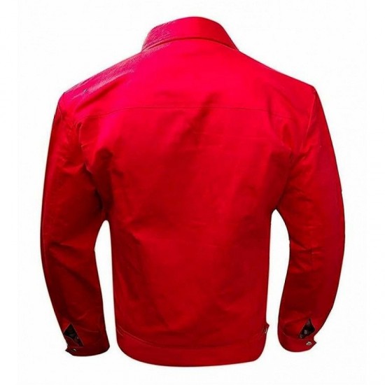 James Dean Rebel Without a Cause Jim Stark Mens Red Cordura Jacket