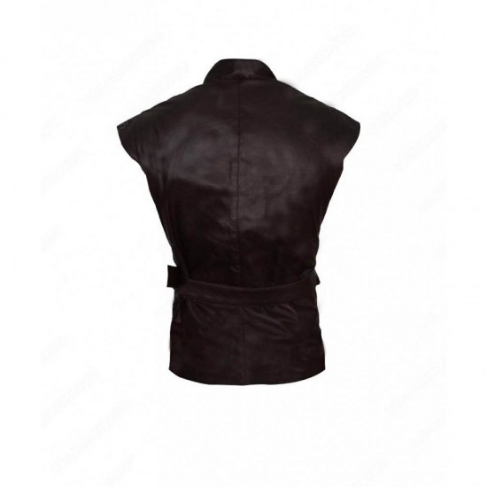 Joshua Sasse Galavant Brown Leather Vest