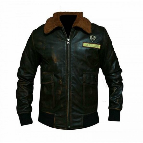 Jumanji 2 Nick Jonas Bomber Leather Jacket