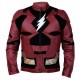 Justice League The Flash Burgundy Leather Costume Jacket