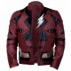 Justice League The Flash Burgundy Leather Costume Jacket