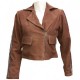 Justice Leauge Gal Gadot Brown Leather Jacket