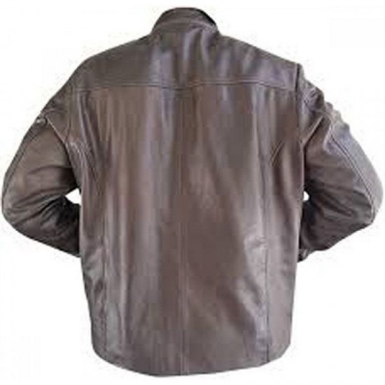 Marche Sydney Mens Sw Biker Brown Leather Jacket