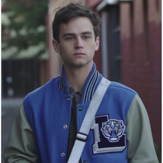 Men 13 Reasons Why Liberty Tiger Justin Foley Varsity Jacket