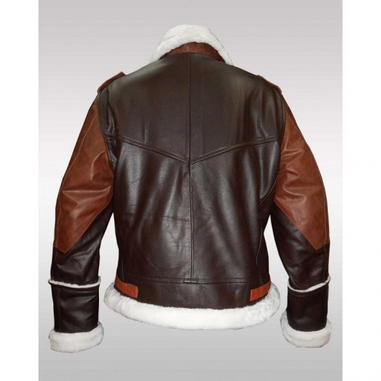 Men's Aviator B3 Double Combination Cow Leather Jacket