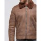 Men's B3 Faux Shearling Brown Leather Jacket