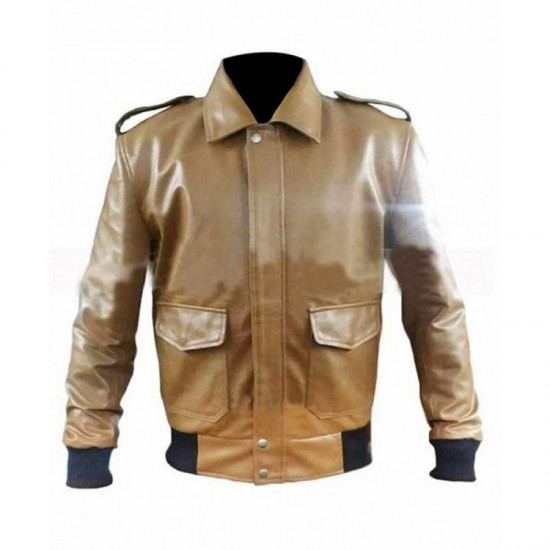 Men's Biker A-Team Howling Mad Murdock Dwight Schultz Jacket