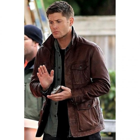 Men's Distressed Supernatural Season 7 Genuine Leather Jacket/Coat