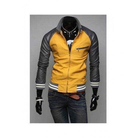 Men's Slim Fit Mustard Yellow Jacket