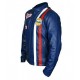 Men's Steve McQueen Le Mans Gulf Racing Blue Leather Jacket