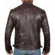 Mens Brown Genuine Lambskin Motorcycle Leather Jacket