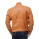 Mens Cafe Racer Real Leather Biker Jacket