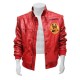 Mens Cobra Kai Karate Kid Johnny Lawrence Red Leather Jacket