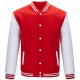 Mens Lightweight Red Varsity Jacket