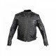 Mens Reflective Skeleton Motorcycle Soft Naked Cowhide Leather Jacket