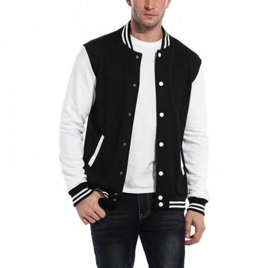 Mens Slim Fit Varsity Baseball Jacket