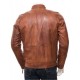 Mens Stunning Four Zipped Pockets Real Leather Biker Jacket