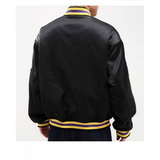 Men’s Los Angeles Lakers Bomber Satin Jacket