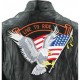 Motorcycle Jacket Live to Ride Eagle USA Biker Diamond Plate New