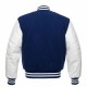 Navy Blue Wool Varsity Letterman Bomber Baseball Jacket