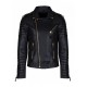 New Men's Black Lambskin Quilted Slim Fit Motorcycle Leather Jacket