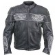 New Men's Harley Davidson Skull Cowhide Real Leather Motorcycle Jacket