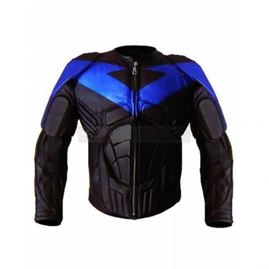 New Men's NightWing Motorbike Leather Jacket