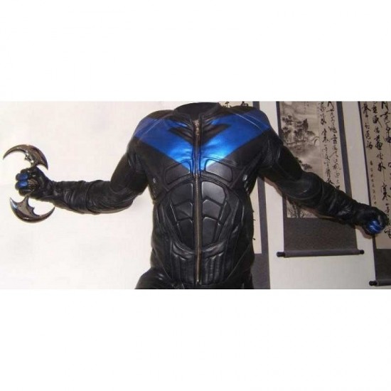 New Men's NightWing Motorbike Leather Jacket