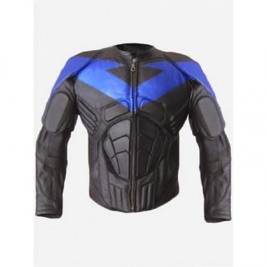 New Men's NightWing Motorbike Leather Jacket