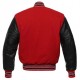 New Mens Classic Letterman Baseball Wool & Genuine Leather Varsity Bomber Jacket