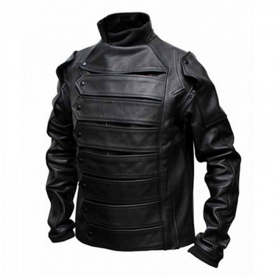 The Winter Soldier Bucky Barnes Jacket With Detachable Sleeves