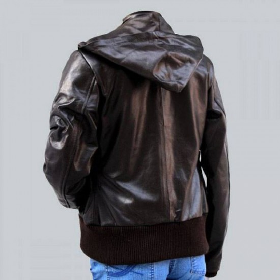 Top Class Brown Womens Leather Bomber Jacket